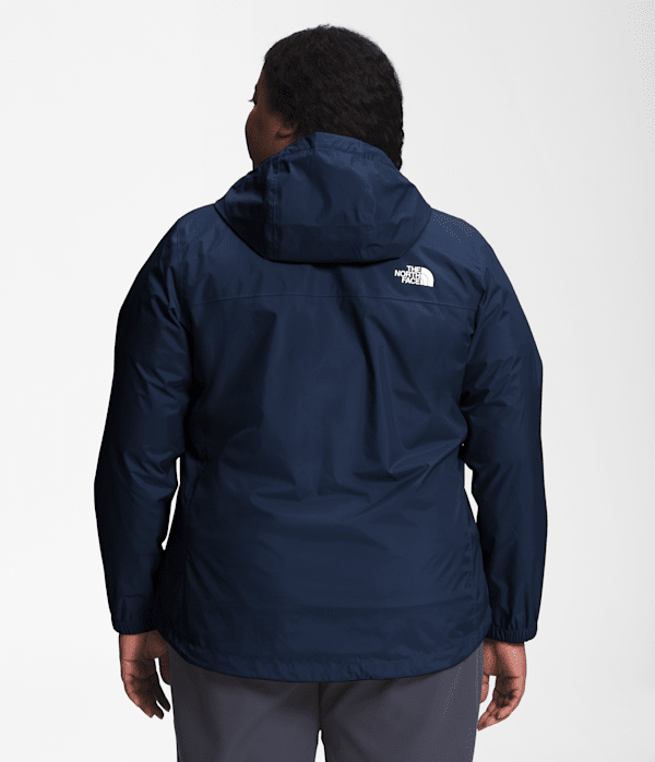 Womens Plus Antora Rain Jacket TNF Summit Navy BACK