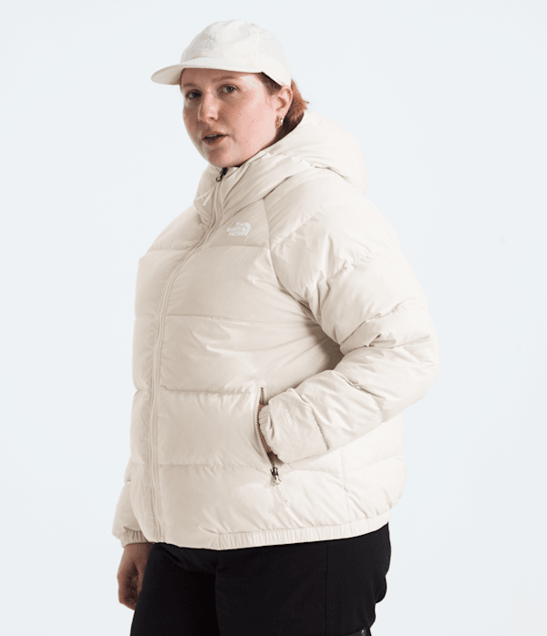 Womens Plus Hydrenalite Down Hoodie TNF White Dune MODEL34