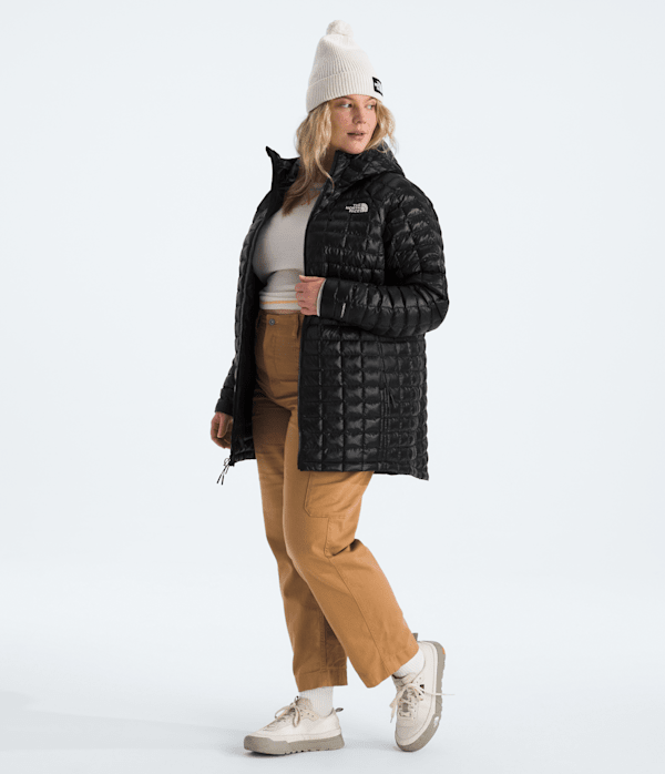 Womens Plus THERMOBALL Hooded Parka TNF TNF Black HERO2