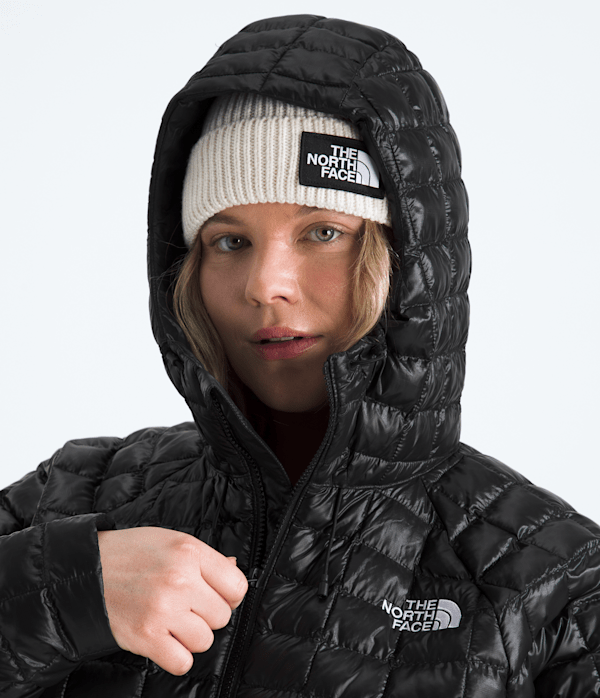 Womens Plus THERMOBALL Hooded Parka TNF TNF Black MODELHOOD2