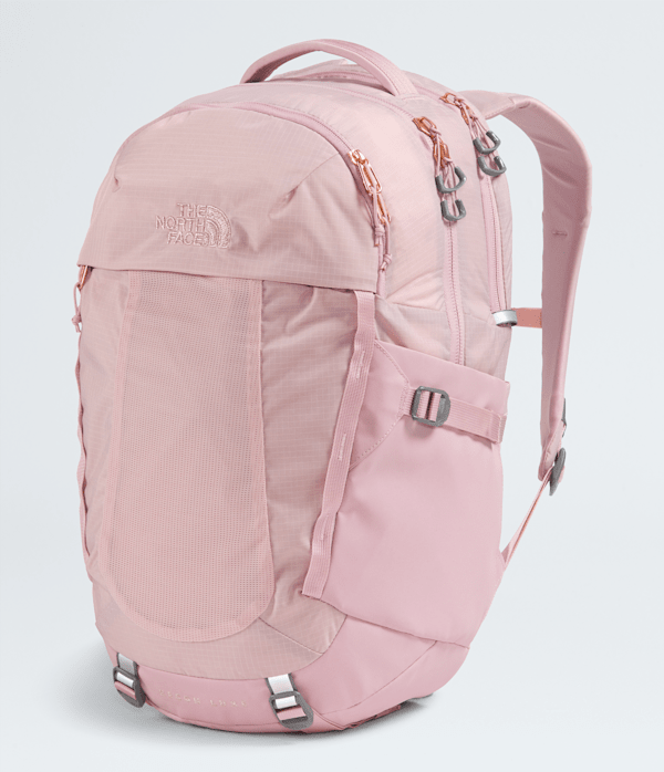 Womens Recon Luxe Backpack  30L TNF Metal PinkBurnt Coral Metallic FRONT34