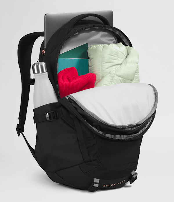 Womens Recon Luxe Backpack  30L TNF TNF BlackBurnt Coral INT