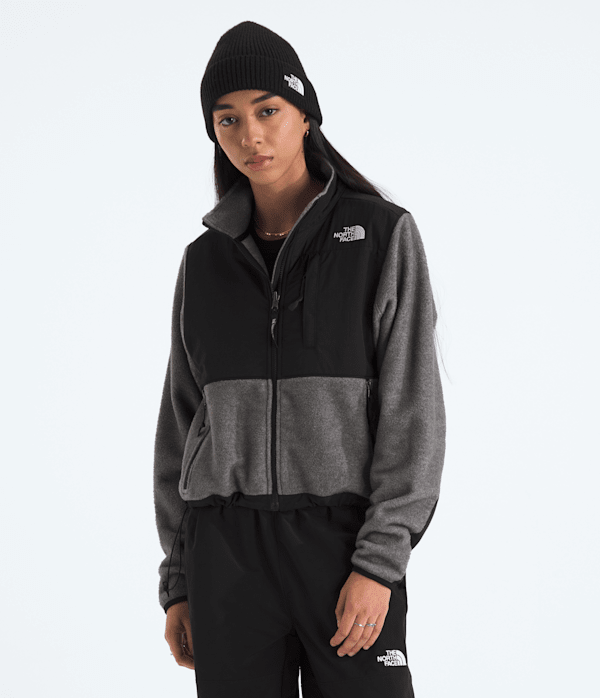 Womens Retro Denali Jacket TNF TNF Mid Grey HeatherTNF Black Main