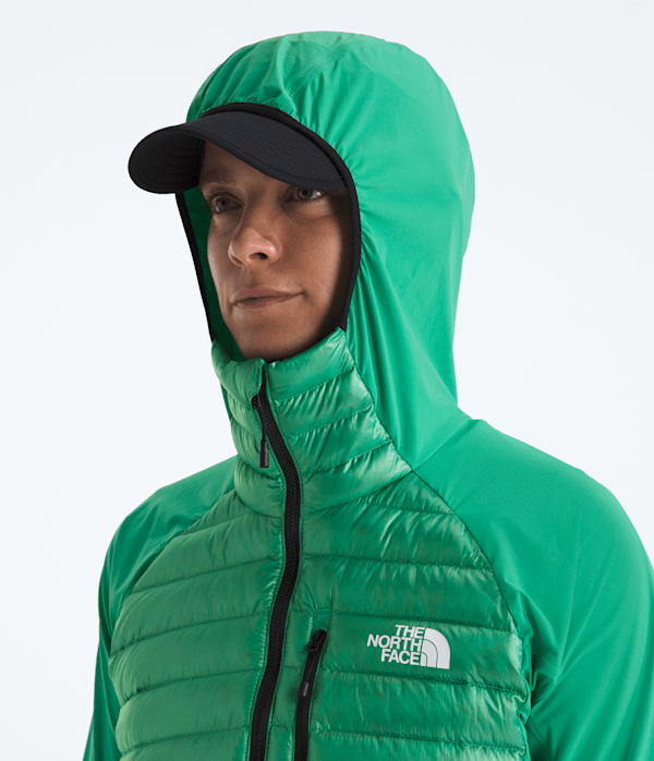 Womens Summit Series Breithorn LT Hybrid Hoodie TNF MODELHOOD2