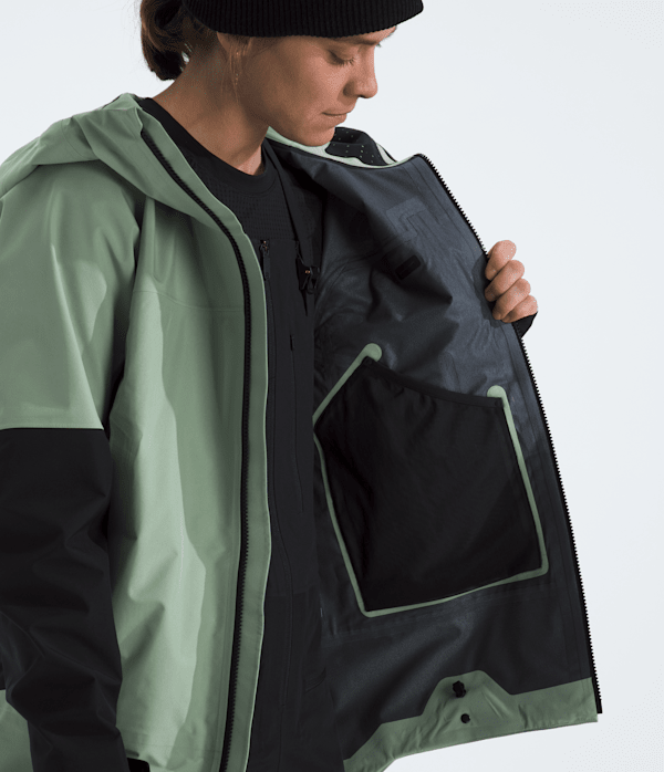 Womens Summit Series Eastwall GORETEX Jacket TNF Slate MossTNF Black MODELINT
