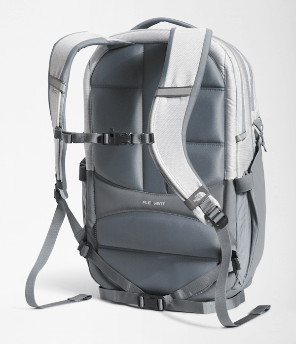 Womens Surge Backpack  31L TNF TNF White Metallic MelangeMid Grey BACK