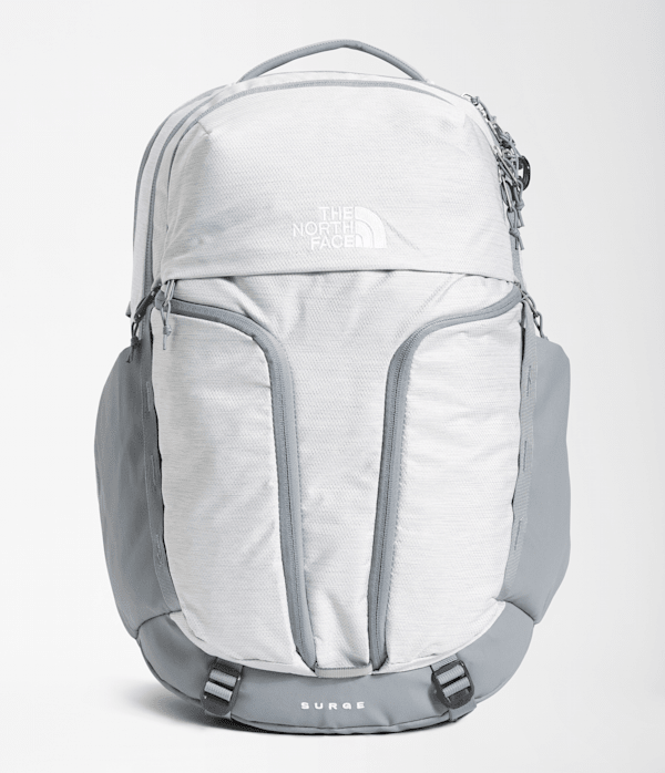 Womens Surge Backpack  31L TNF TNF White Metallic MelangeMid Grey HERO