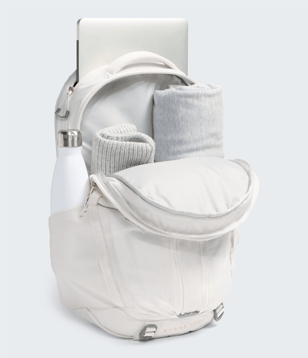 Womens Surge Luxe Backpack  31L TNF White DuneBurnt Coral Metallic INT