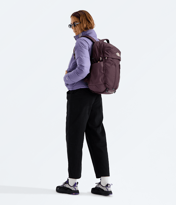 Womens Surge Luxe Backpack  31L TNF Deep BurgundyBurnt Coral MODELBACK