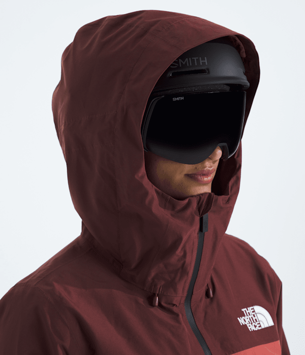 Womens THERMOBALL Snow Triclimate Jacket TNF SumacMars Dust MODELHOOD2