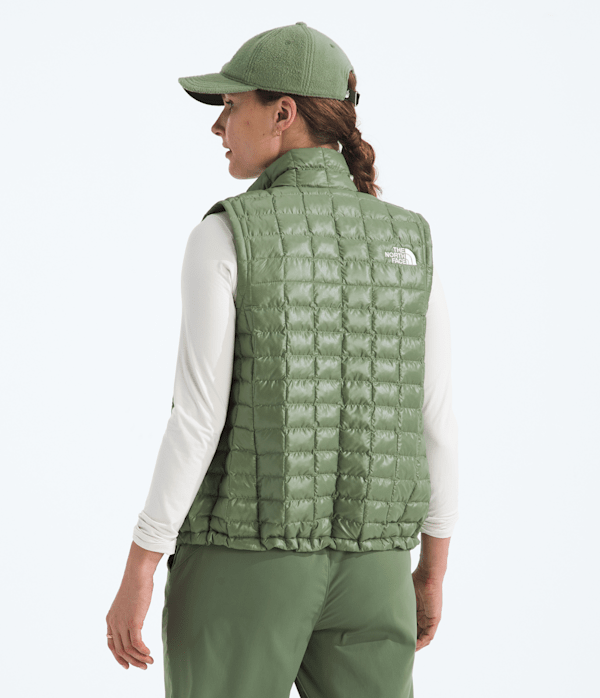 Womens THERMOBALL Vest TNF Bark Mist BACK