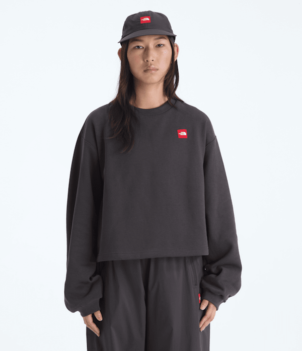 Womens TNF Red Box Crew TNF Obsidian Main