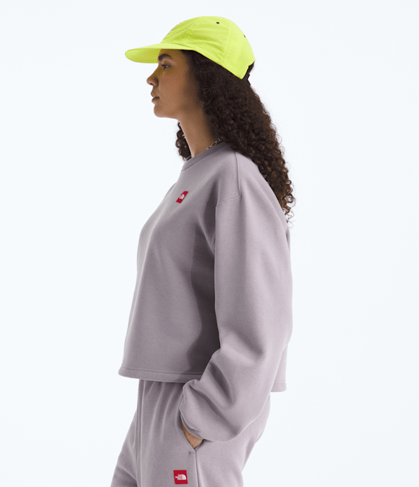 Womens TNF Red Box Crew TNF Transcendent Grey MODEL34