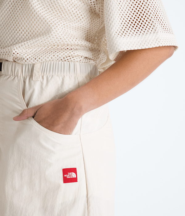 Womens TNF Red Box Nylon Belted Skirt TNF White Dune ALT1