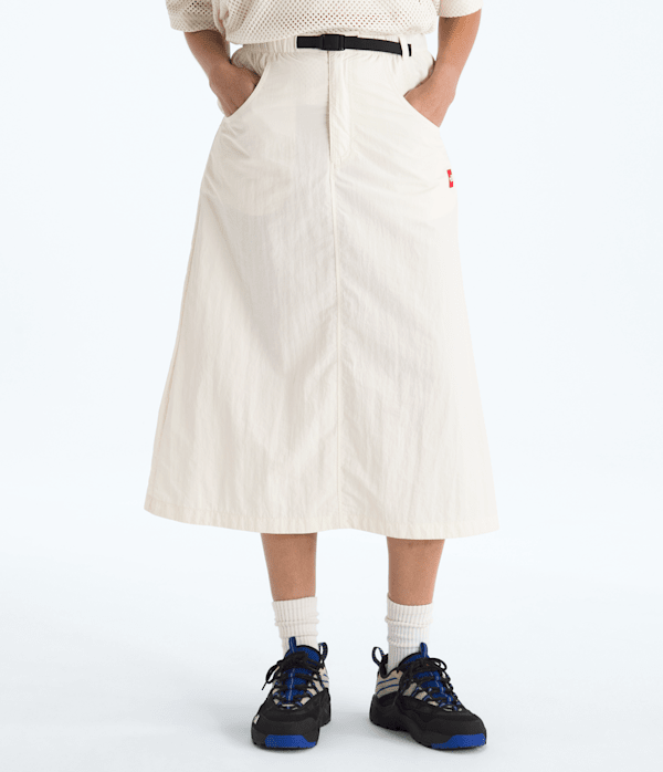 Womens TNF Red Box Nylon Belted Skirt TNF Main