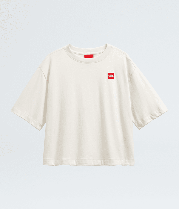 Womens TNF Red Box ShortSleeve Boxy Tee TNF White Dune ALTFRONT