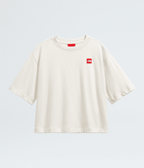 Womens TNF Red Box ShortSleeve Boxy Tee TNF White Dune ALTFRONT