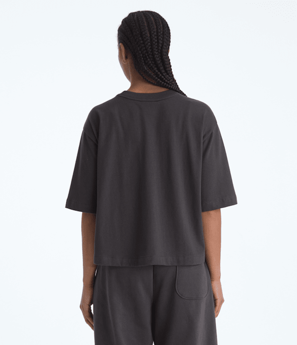 Womens TNF Red Box ShortSleeve Boxy Tee TNF Obsidian BACK