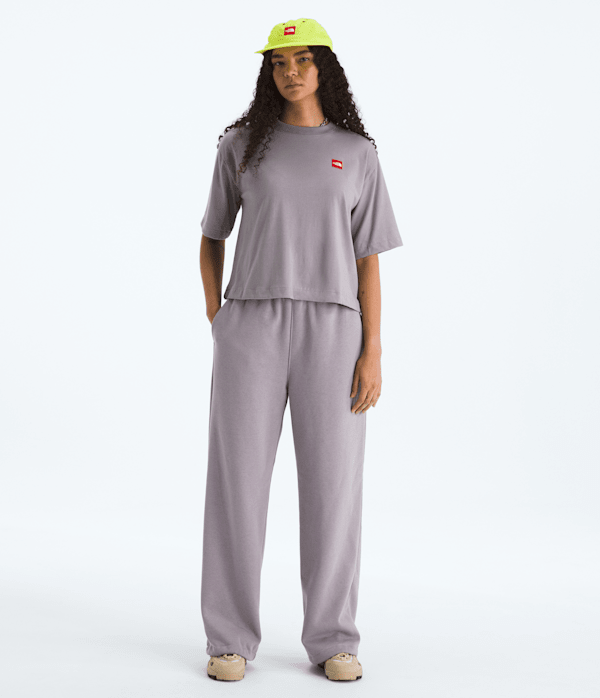 Womens TNF Red Box ShortSleeve Boxy Tee TNF Transcendent Grey HERO2