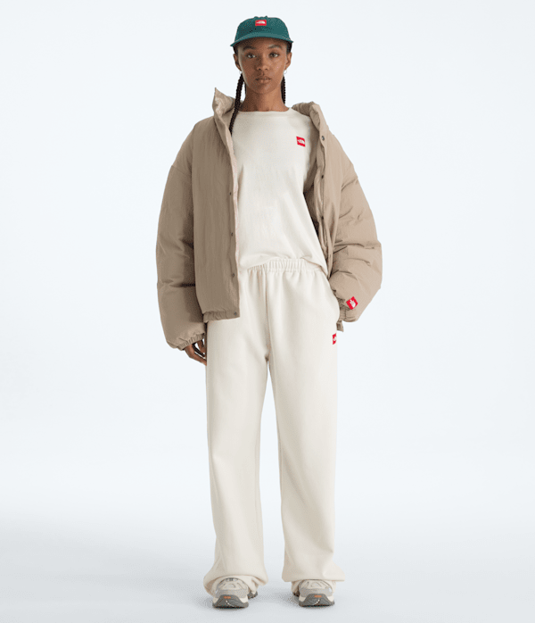Womens TNF Red Box Sweatpants TNF White Dune HERO2