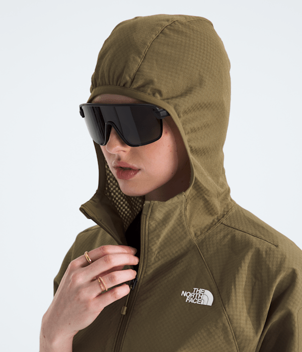 Womens Tek Approach FUTUREFLEECE Hooded Jacket TNF MODELHOOD2