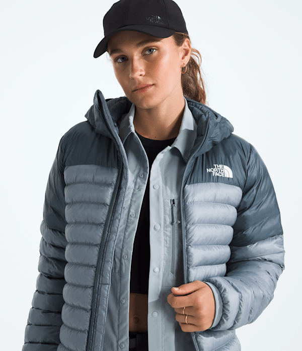 Womens Terra Peak Hoodie TNF Frost GreyGranite Grey HERO2