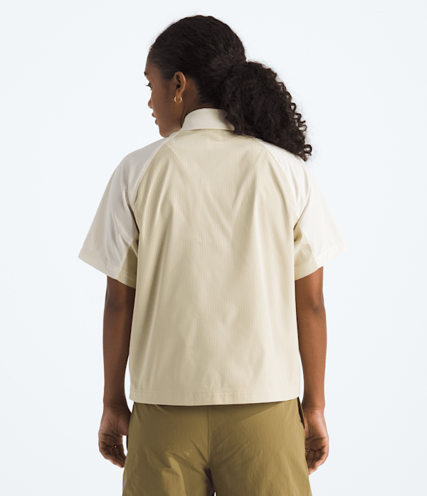 Womens Trail LIGHTRANGE ShortSleeve Shirt TNF White DuneDesert Stone BACK