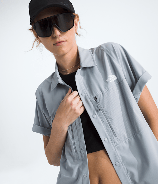 Womens Trail LIGHTRANGE ShortSleeve Shirt TNF Frost Grey HERO3
