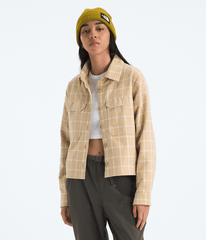 Womens Valley Flannel ShirtPlaid TNF Khaki Stone Grid Large Plaid Main