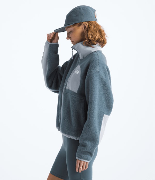 Womens Yumiori Off Peak FullZip Jacket TNF Granite GreyFrost Grey MODEL34