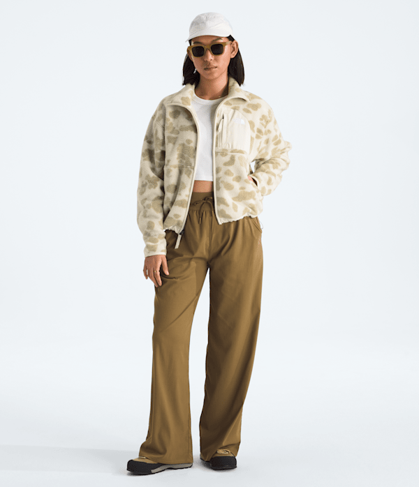 Womens Yumiori Off Peak FullZip JacketPrint TNF Pale Khaki Heritage Print HERO2