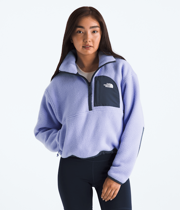 Womens Yumiori Off Peak Zip Jacket TNF Periwinkle GlowSummit Navy Main