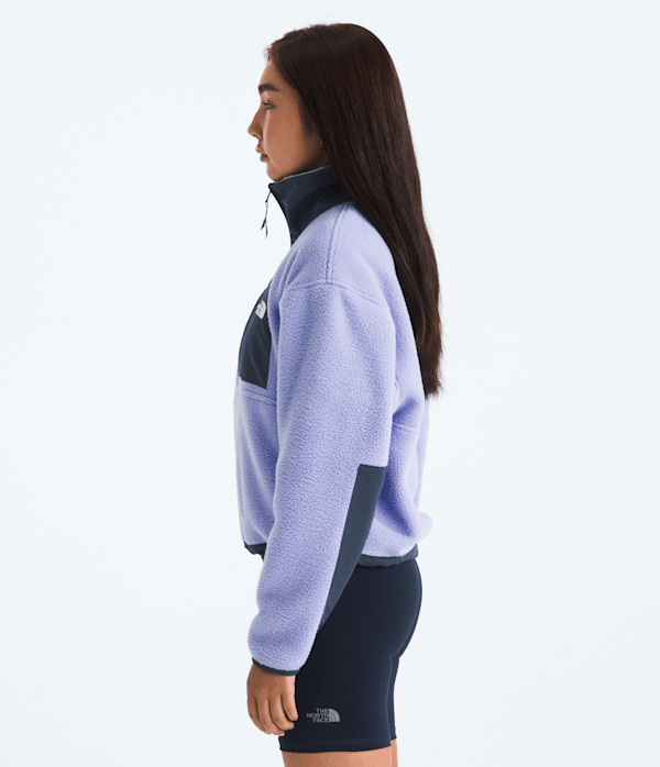 Womens Yumiori Off Peak Zip Jacket TNF Periwinkle GlowSummit Navy MODEL34