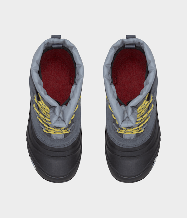 Youth Alpenglow V Waterproof Boots TNF Vanadis GreyMeld Grey DETAILINSTEP